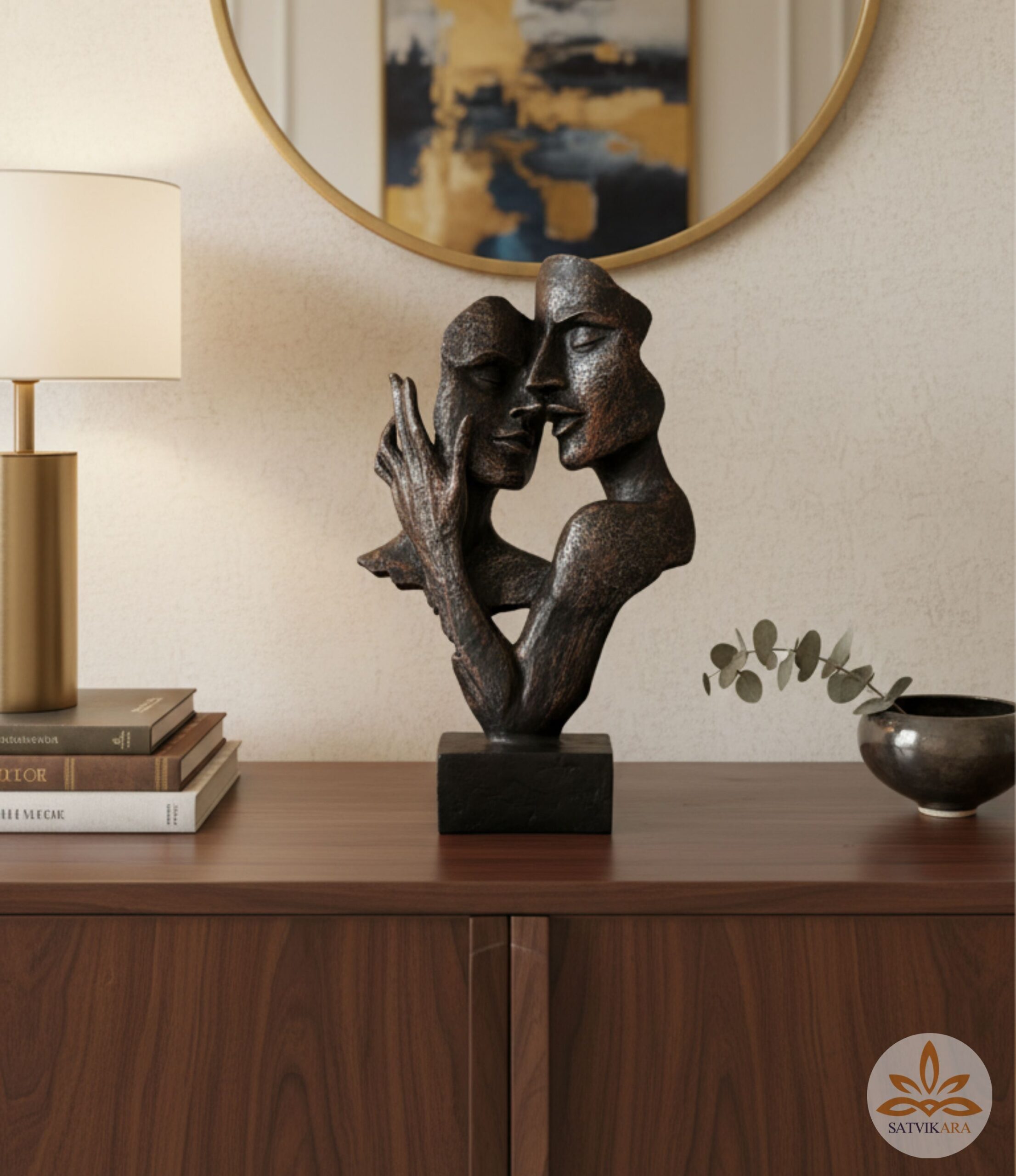 Elegant Abstract Romantic Couple Statue Elegant Abstract Romantic Couple Statue