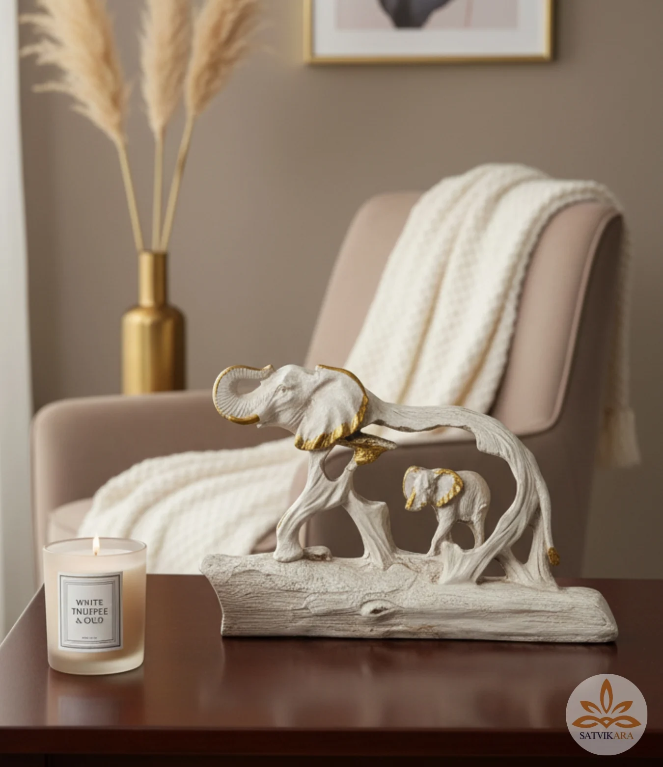 Elephant with Baby Figurine for Home Decor Elephant with Baby Figurine for Home Decor