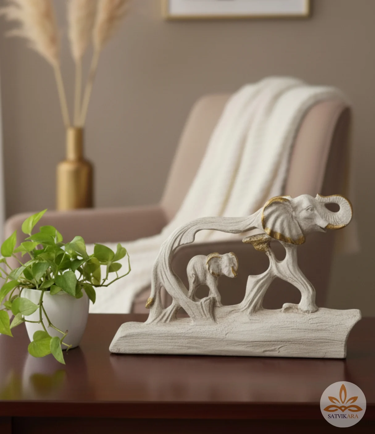 Elephant with Baby Figurine for Home Decor Elephant with Baby Figurine for Home Decor