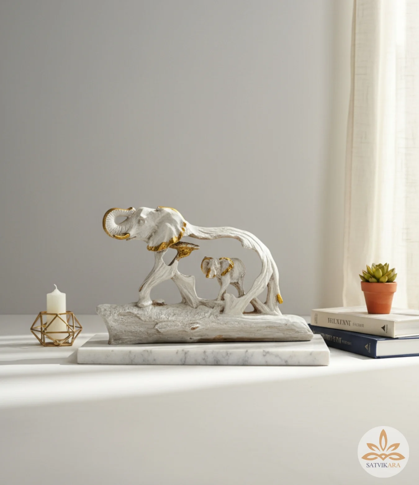 Elephant with Baby Figurine for Home Decor Elephant with Baby Figurine for Home Decor