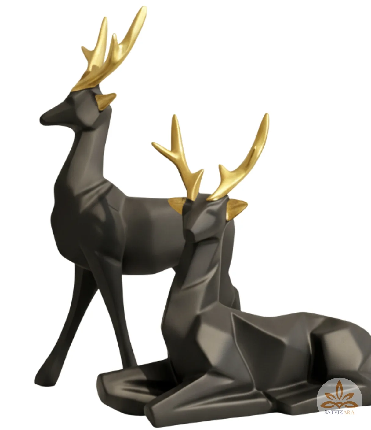 Deer Pair Sculpture Home Decor Art Deer Pair Sculpture Home Decor Art