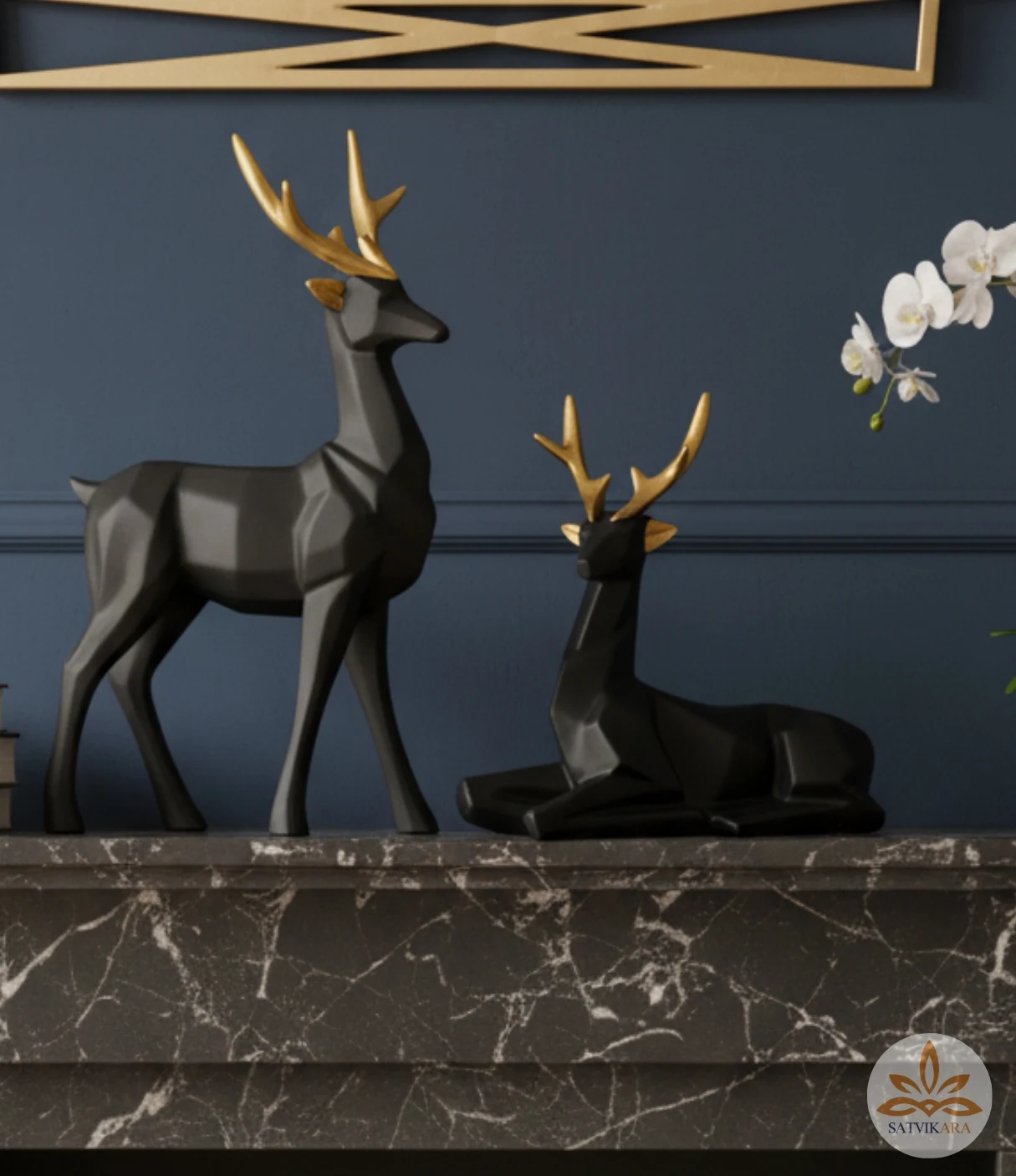 Satvikara site products (24) Deer Pair Sculpture Home Decor Art