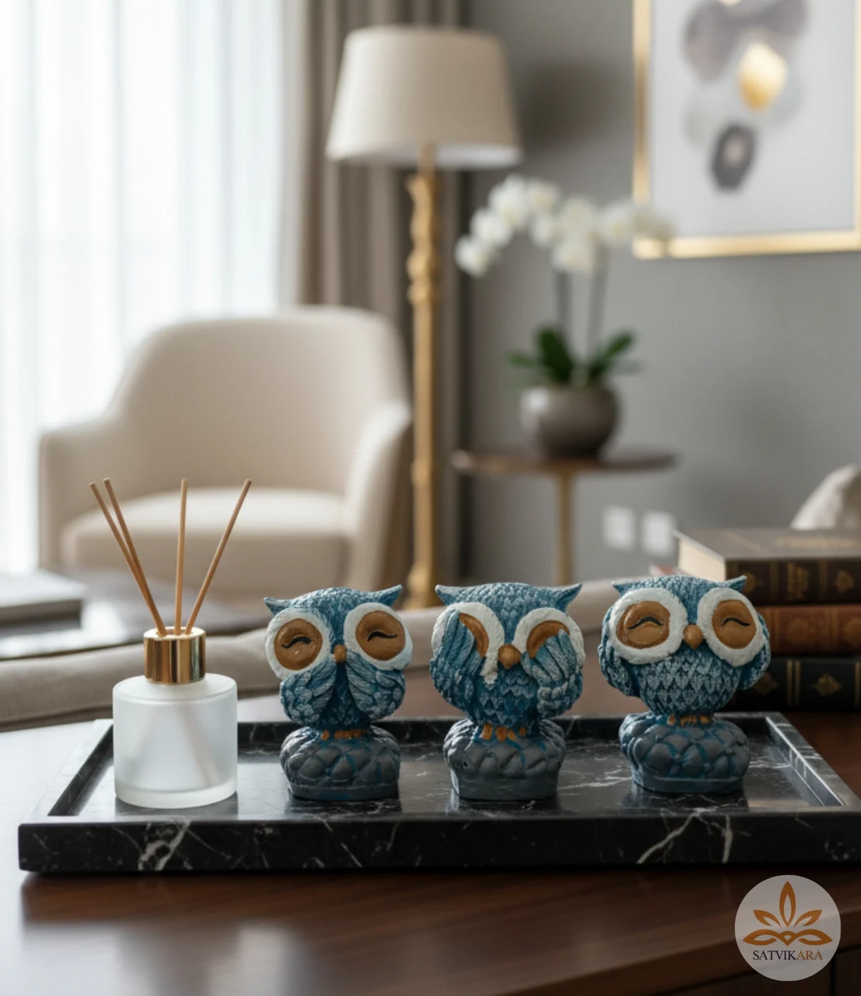Wise Owl Trio Figurine Home Decor Wise Owl Trio Figurine Home Decor