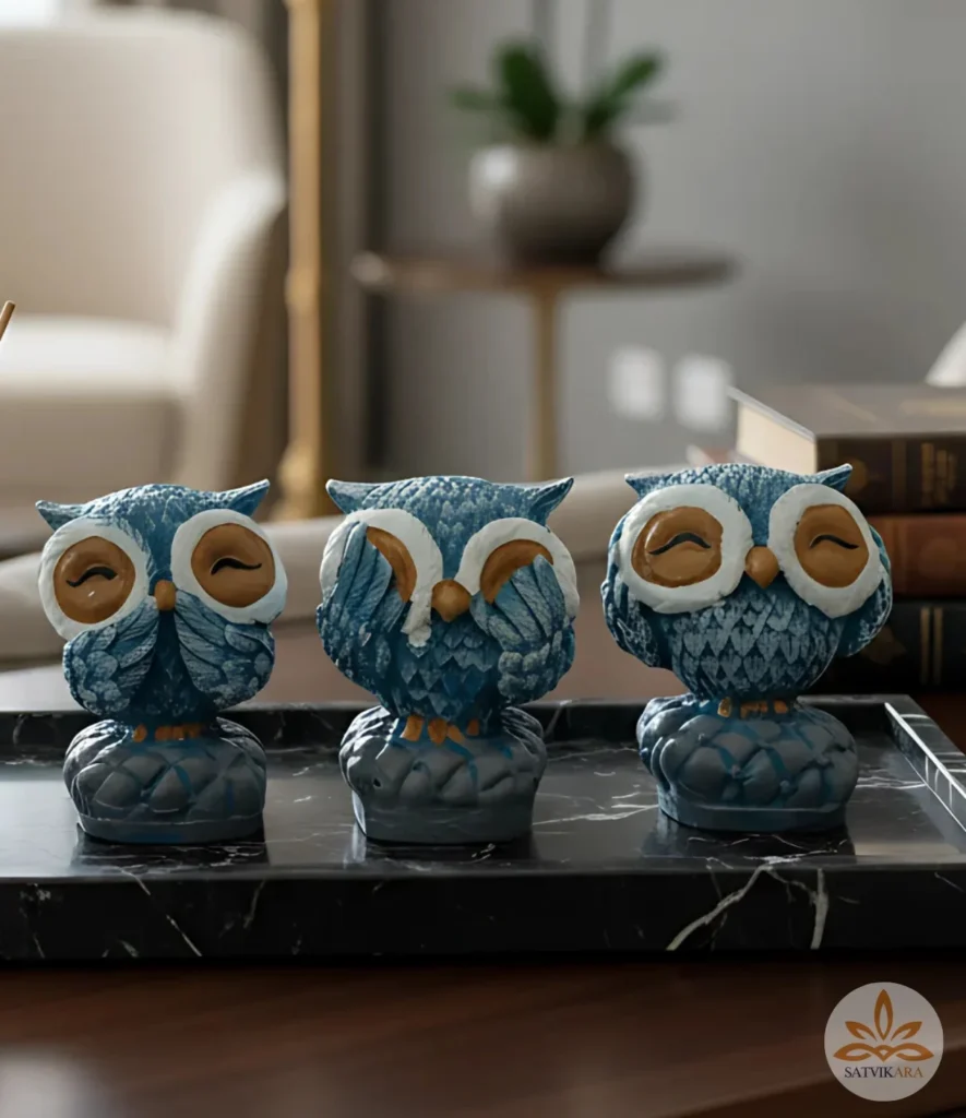Wise Owl Trio Figurine Home Decor