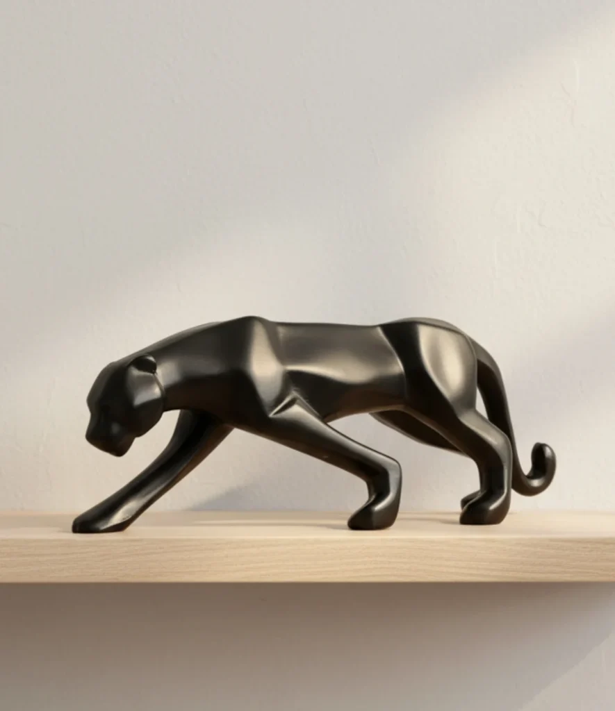 Black Panther Walking Sculpture Home Decor