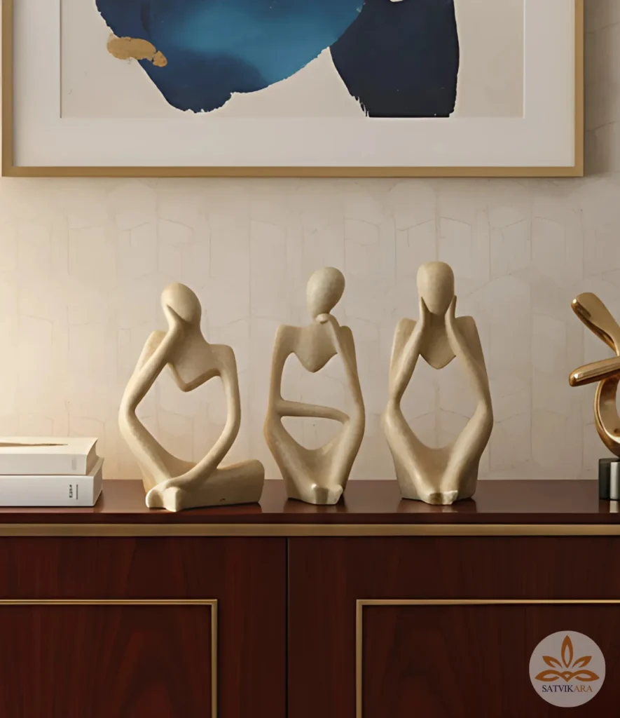 Abstract Three Thinking Lady Art