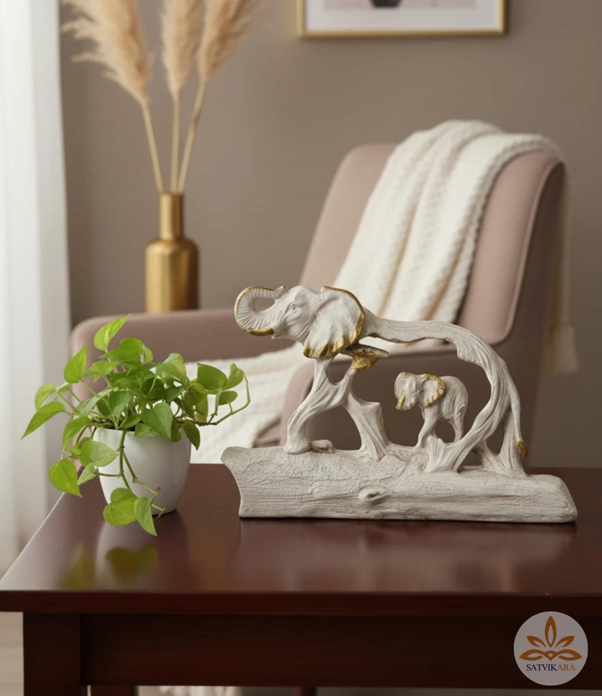 Elephant with Baby Figurine for Home Decor Elephant with Baby Figurine for Home Decor