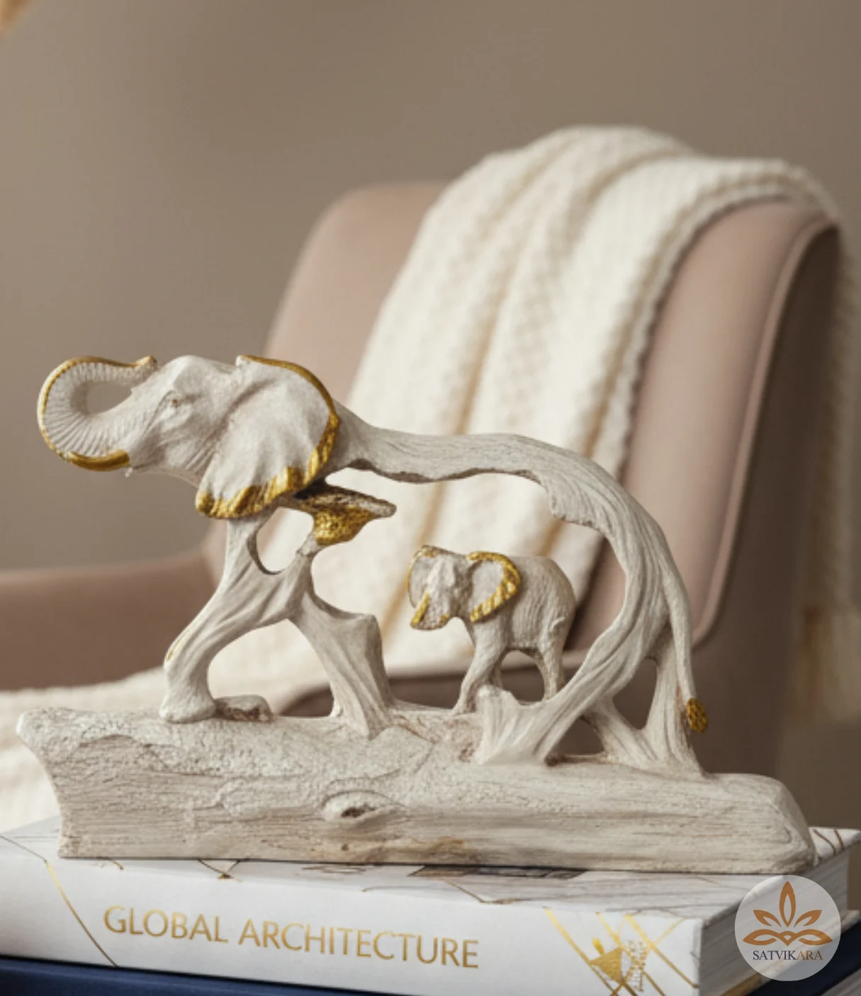 Elephant with Baby Figurine for Home Decor Elephant with Baby Figurine for Home Decor